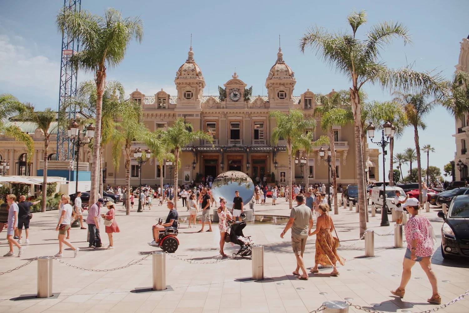 the Carré d'Or district in Monaco, showcasing luxurious shopping malls, elegant boutiques