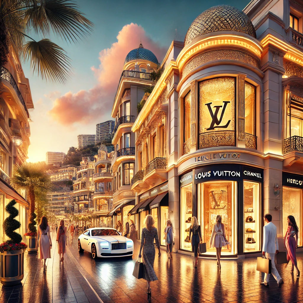 Cercle d’Or shopping district in Monte Carlo, Monaco