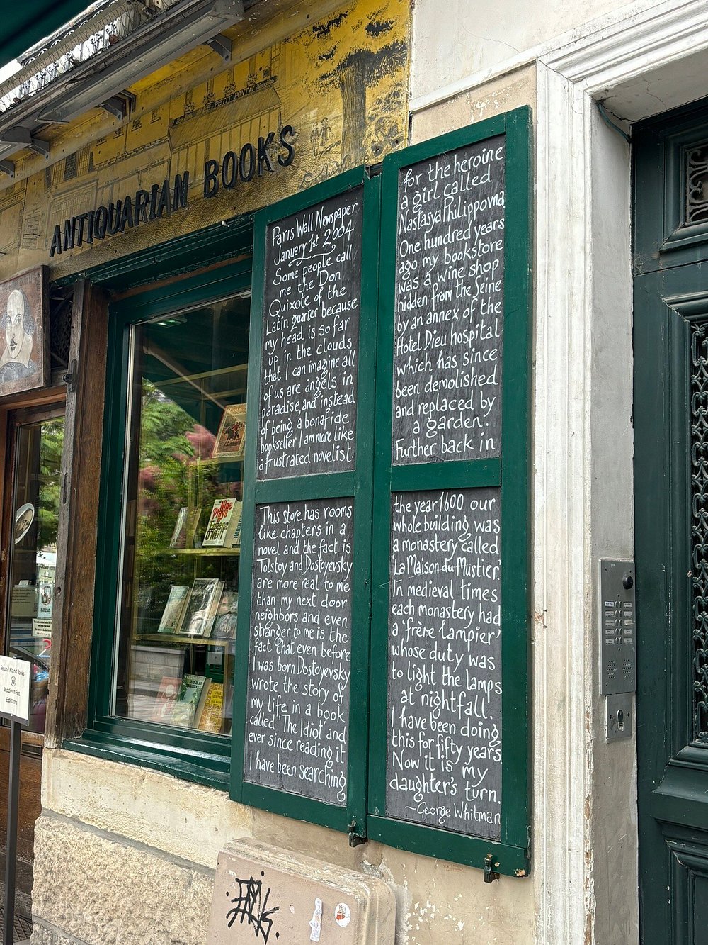 Shakespeare and Company bookstore in Paris, France